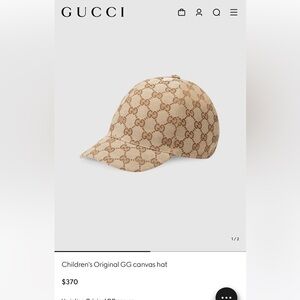Gucci Children's Original GG canvas hat small